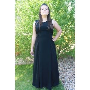 Black Dress with Thick Straps